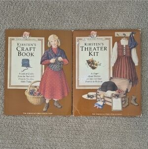 RETIRED Vintage American Girl Kirsten's Pastimes- Craft Book & Theater Kit